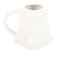 Tasse en céramique créative et amusante en forme de citrouille fantôme avec poignée Vaisselle quotidienne moderne pour les fêtes à thème fantômes ou les cadeaux