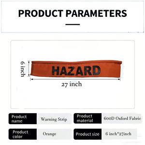 Bandes <span class=keywords><strong>de</strong></span> signalisation réfléchissantes en tissu Oxford 600D <span class=keywords><strong>orange</strong></span>, résistantes à l'usure et aux déchirures, idéales pour les travaux <span class=keywords><strong>de</strong></span> construction en extérieur - Product Image 1