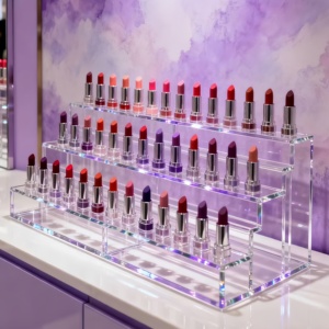 Meja pajang toko kosmetik modern dengan cermin untuk etalase toko rias - Product Image 2