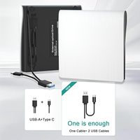 Unidad externa de DVD con USB 3,0 para portátiles, compatible con Windows 11/10/7/8/XP Mac MacBook