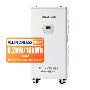 Système solaire et batterie tout-en-un, batterie solaire au lithium-ion de 16 kWh pour système de stockage d'énergie domestique - Product Image 1