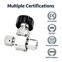 Vanne à diaphragme manuelle de haute précision en acier inoxydable 316L KLION, OEM, pour gaz ultra-pur, contrôle de pression de pipeline de laboratoire pour semi-conducteurs