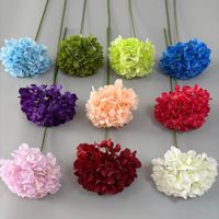 YHM Kunstmatige Enkelvoudige zijden hortensia-vormige lolly snoep bloemstuk 72 bloemblaadjes voor bruiloften wanddecoratie zacht