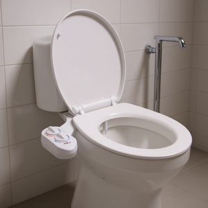 Accesorio de bidé para inodoro, agua fría y caliente, boquilla única, montaje en pared, moderno, redondo, de plástico, fácil de instalar - Product Image 2