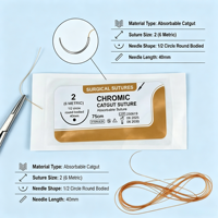 Sutures chirurgicales en catgut absorbable haute flexibilité, stériles, excellente maniabilité et nouage sûr
