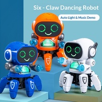 Robot intelligent électrique à six pattes, style TikTok, chantant et dansant, avec effets lumineux et sonores, évitement automatique d'obstacles, jouet en gros