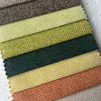 Tissu tissé uni teint, résistant à l'abrasion, poids lourd 520 GSM, aspect lin, pour revêtement de canapé et mobilier