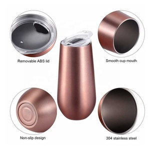 Gobelet avec Logo personnalisé, 6oz, en acier inoxydable, carafe à champagne, en vrac, vente en gros, usine, - Product Image 3