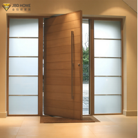 Porte d'entrée pivotante en bois massif pour usage commercial, extérieur et extérieur, étanche, antivol, ignifuge pour appartement, villa, hôtel
