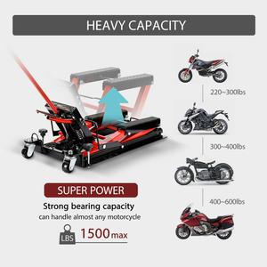1500lbs <span class=keywords><strong>moto</strong></span> support réglable cric de levage béquille sol Jack Table palan <span class=keywords><strong>atelier</strong></span> outils de levage ATV ciseaux ascenseur - Product Image 3