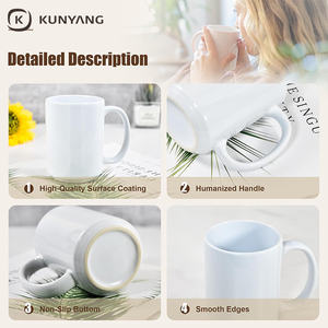 Tasse à café personnalisée en céramique blanche de 15oz avec Logo ou image de <span class=keywords><strong>texte</strong></span> de <span class=keywords><strong>Photo</strong></span> <span class=keywords><strong>personnalisé</strong></span>, meilleures tasses de sublimation, cadeaux en gros - Product Image 3