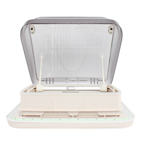 TYTXRV Fenêtre de toit pour camping-car 400*400mm avec lumière LED bleue et double vitrage, lanterneau supérieur pour bateaux, yachts, caravanes