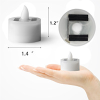 Bougies LED solaires sans flamme, effet vacillant, pour la décoration de la maison