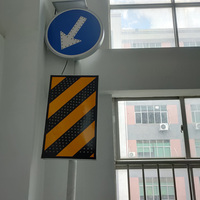 CadSolar Panneau de signalisation directionnel solaire à LED avec film réfléchissant 3M en aluminium pour la signalisation routière et les dérives