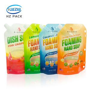 Sachets Doypack en plastique recyclables personnalisés, anti-fuite, avec bec verseur, pour l'emballage de détergents liquides, savons et produits de nettoyage - Product Image 3