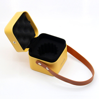 Boîte cadeau de thé jaune portable faite à la main avec emballage personnalisé en couleur pour thé et tasse
