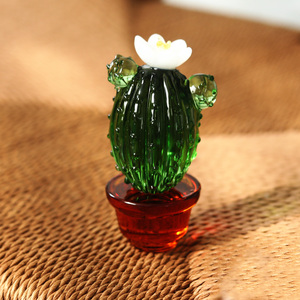 Mini Cactus Artistique en Cristal Soufflé Fait Main, Figurines Polies Écologiques, Objets de Collection, Décoration de Table et d'Intérieur, Plantes Artificielles - Product Image 2