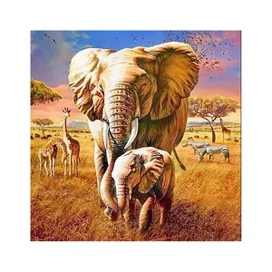 5D fai da te elefante pittura diamante dipinti animali pittura su tela da parete per la decorazione domestica trapano completo punto croce kit di diamanti