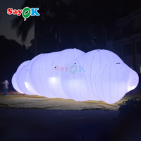 Sayok Géant Suspendu Nuage Décor Gonflable Led Lumière Truss Nuages pour la Scène Publicitaire