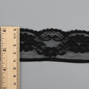 セクシーなスタイルのランジェリー靴バッグ用エコフレンドリースパンデックスナイロン弾性レーストリム黒と白 - Product Image 5