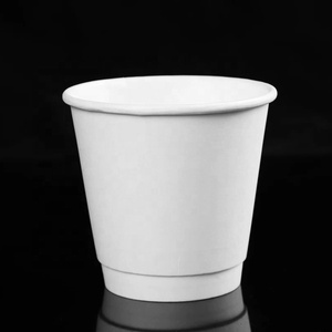 High Quality Comfortable Kraft Paper Double Wall <b>Disposable</b> Coffee Cups with Custom Printed Lids for Coffee Tea & Beverages - Product Image 1
