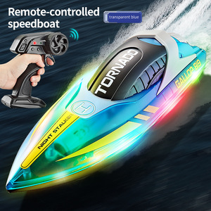 Nouveau HJ819 bateau télécommandé haute vitesse hors-bord Transparent lumière LED bateau électrique étanche <span class=keywords><strong>jouet</strong></span> pour enfants modèle de bateau - Product Image 5