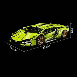 מכונית מרוץ בלוק rc מכונית קבוצה מכאנית ספורט רכב חלקיקים דגם צעצועים לילדים - Product Image 6