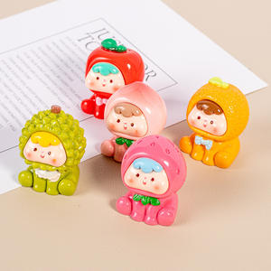 Mini Fruit Resin Jewelry Accessories DIY Refrigerator Sticker Desktop Jewelry Keychain Pendant Wholesale New Materials - Product Image 2