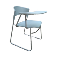 Chaise d'étude moderne en plastique AHL GS03+A à prix d'usine avec tableau d'écriture, cadre en acier, dossier solide, glissière confortable pour la maison