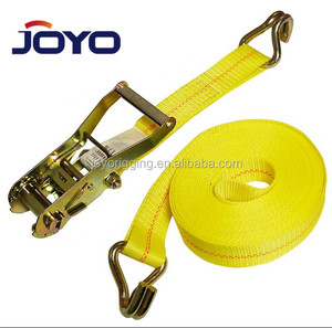 50mmX5T Rachet Tie Down, poliéster Cargo Control Belt Rachet Tie Down con mango de aluminio, ISO9001:<span class=keywords><strong>2015</strong></span> Certificación CE - Product Image 2