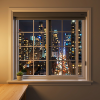 Fenêtres coulissantes en PVC/UPVC/Vinyle à triple vitrage avec système de fixation intégré pour la construction neuve et la remplacement
