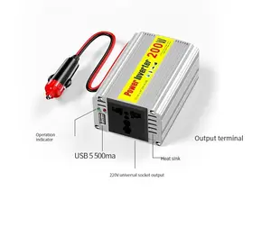 Auto Inverter 1000W Dc 12 V Naar Ac 220 V Voertuig Voeding Schakelaar On-Board Oplader Omvormer Voor Auto 'S