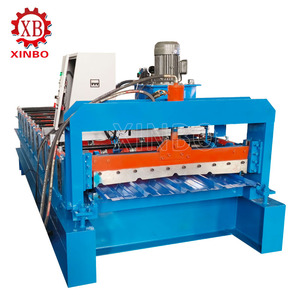 Mạ kẽm sườn loại hình thang tấm kim loại máy làm màu thép tấm lợp cuộn hình thành máy - Product Image 1
