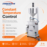 Máquina de Llenado con Agitación y Calentamiento a Temperatura Constante para Crema, Cera, Bálsamo, Ungüento, Gel, Pasta, Llenadora Neumática Semiautomática HMF