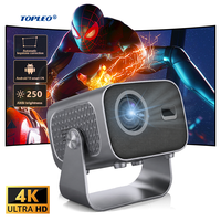 Projecteur Android Topleo H726 avec puce de mise au point automatique 14.0, vidéo cinéma intelligent pour la maison, mini projecteur A10 4K