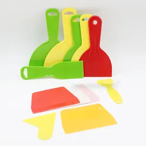 Пластиковый нож для шпатлевки, гибкие скребки для краски, инструмент для наклеек, обоев, выпечки, стен и автомобиля, шпатлевка и краска