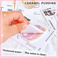 Blocs-notes adhésifs en forme de pudding au caramel, réutilisables, tendance, esthétiques, détachables, auto-adhésifs