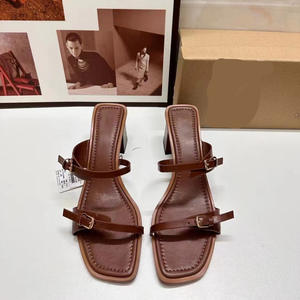 NEW Wholesale Summer Women's High-Heeled <b>Sandals</b> Anti-Slippery Breathable Lightweight Square Thick <b>Fashion</b> Trend Heel <b>Sandals</b> - Product Image 5