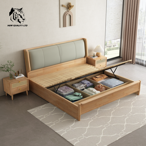 factory direct sale great price customized huge stock eco-friendly 1.8m king <b>bed</b> new design bedroom furniture wood king <b>size</b> <b>bed</b> - Product Image 4