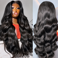Perruque frontale en dentelle HD 13x4 Body Wave, cheveux humains, sans colle, pré-épilée, avec ligne de cheveux naturelle, aspect cuir chevelu, en cheveux vierges