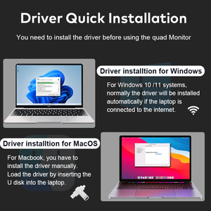 Novel Product S780 14 Inch Quad Monitor <strong>3</strong> in 1 Screen Extension for Laptop 1 Cable for <strong>3</strong> <strong>Displays</strong> 1200P Portable Monitor - Product Image 6