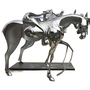 Escultura de Caballo de Acero Inoxidable Forjado de Alta Gama para Jardín Exterior, Moderna y Personalizada, Venta Caliente de Fábrica - Product Image 1