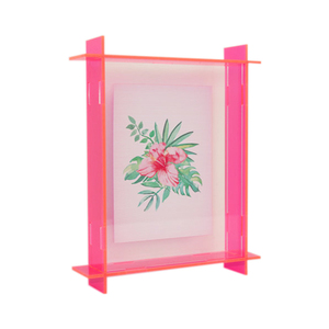 MINGSHI Custom Colored Floating Small Acrylic Photo Box Frame Perspex 3D Frame