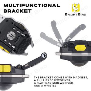 Produsen aluminium magnetik USB isi ulang COB Gantungan Kunci lampu pembuka botol kawat rokok ringan peluit-All-in-One