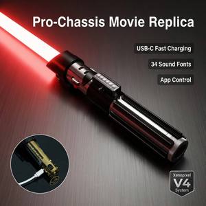 Spada Laser Xenopixel Neopixel all'ingrosso, Stile Vader, 34 Font Sonori, Impugnatura in Metallo, Spada Laser Robusta per Duelli, Oscillazione Fluida, Bluetooth - Product Image 1