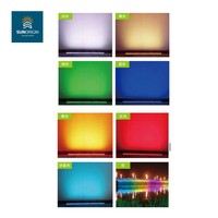 Décoration murale extérieure pour bâtiment, projecteur mural linéaire LED en aluminium, 36W, haute luminosité, DMX512, télécommande intelligente sans fil, IP65