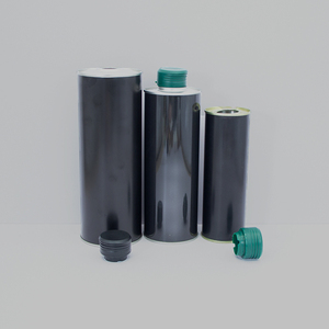 Barattolo di Latta Vuoto Rotondo da 350ml per Olio d'Oliva, Personalizzabile con Logo, Bottiglia in Latta per Alimenti, Confezione Prodotto in Metallo - Product Image 5