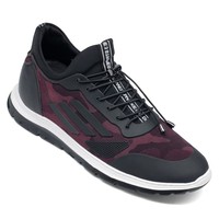 Vente en gros usine Baskets de sport et décontractées pour hommes, rehaussantes de 6 cm, en cuir de vachette