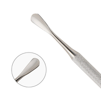 Pousse-cuticules professionnels en acier inoxydable double extrémité pour manucure et pédicure, en métal durable, pour éliminer les peaux mortes