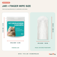 50 lingettes nettoyantes douces non tissées pour chat, pour points noirs et résidus d'aliments, parfum thé vert, marque privée
